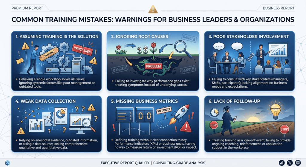 common mistakes in training needs analysis