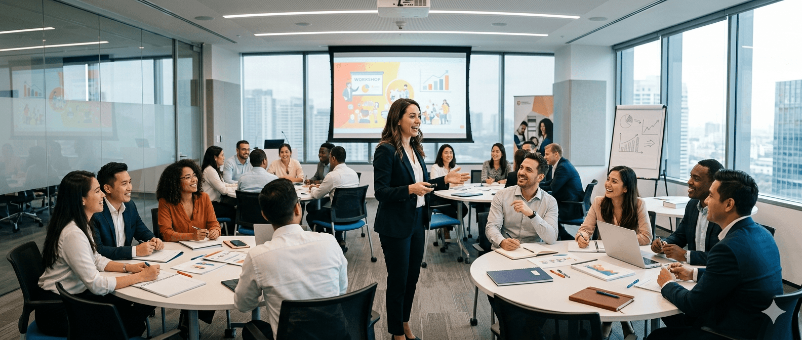 Workshop delivery techniques, engagement strategies, and trainer effectiveness.