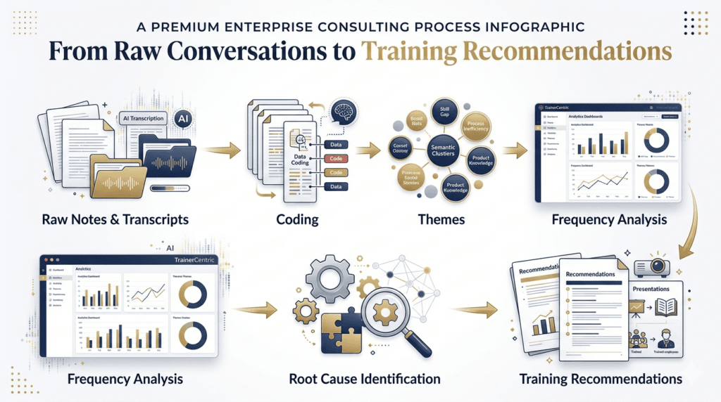 analyze focus group data training needs assessment, thematic analysis TNA, qualitative data analysis training needs