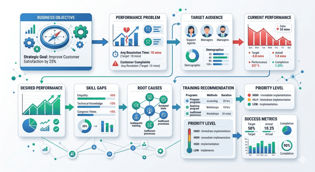 components of a training needs analysis template
