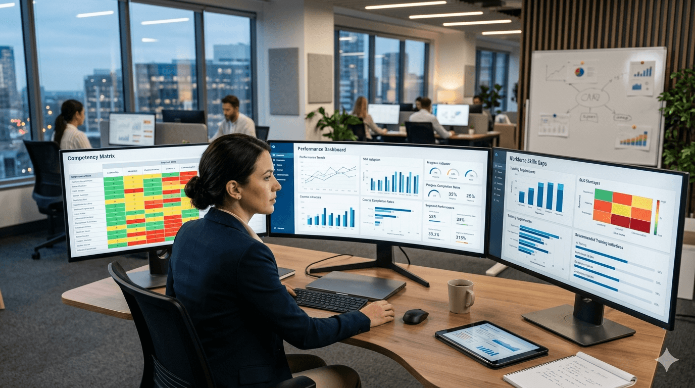 Learning professional conducting training needs analysis