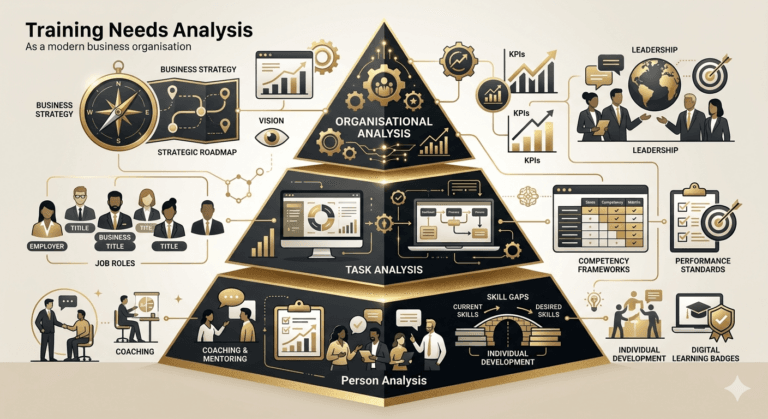 three levels of training needs analysis framework
