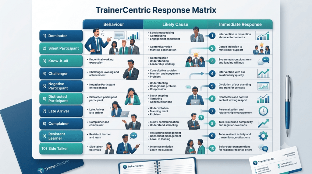 Difficult participant response matrix