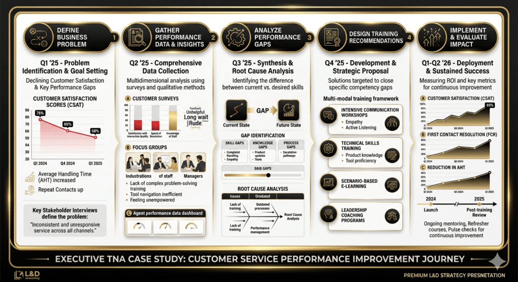 Customer service training needs analysis example using the A-GCAP Framework