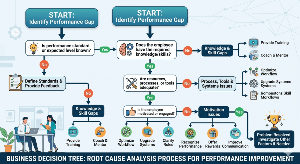 training needs analysis decision tree for identifying root causes