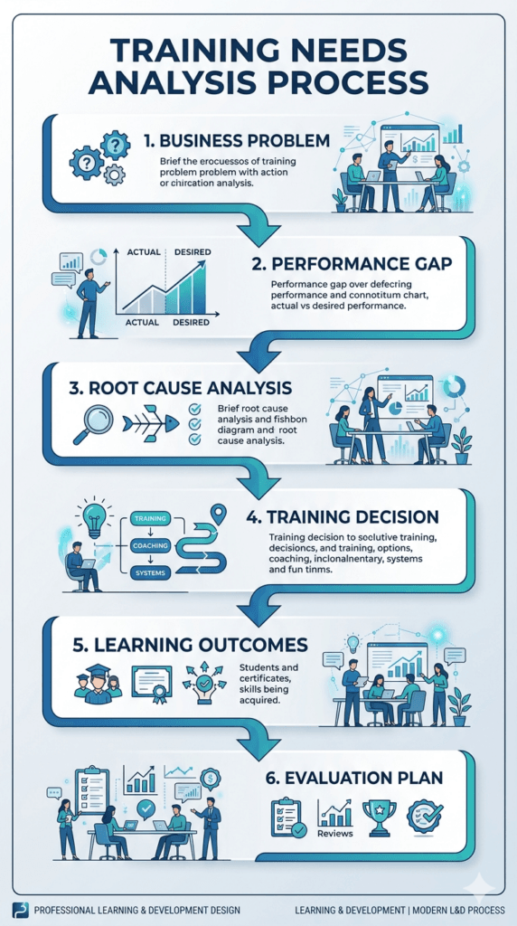 training needs analysis process from performance gap to training solution