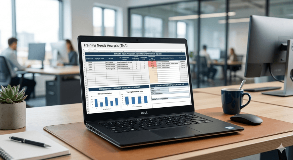 training needs analysis template and gap analysis worksheet