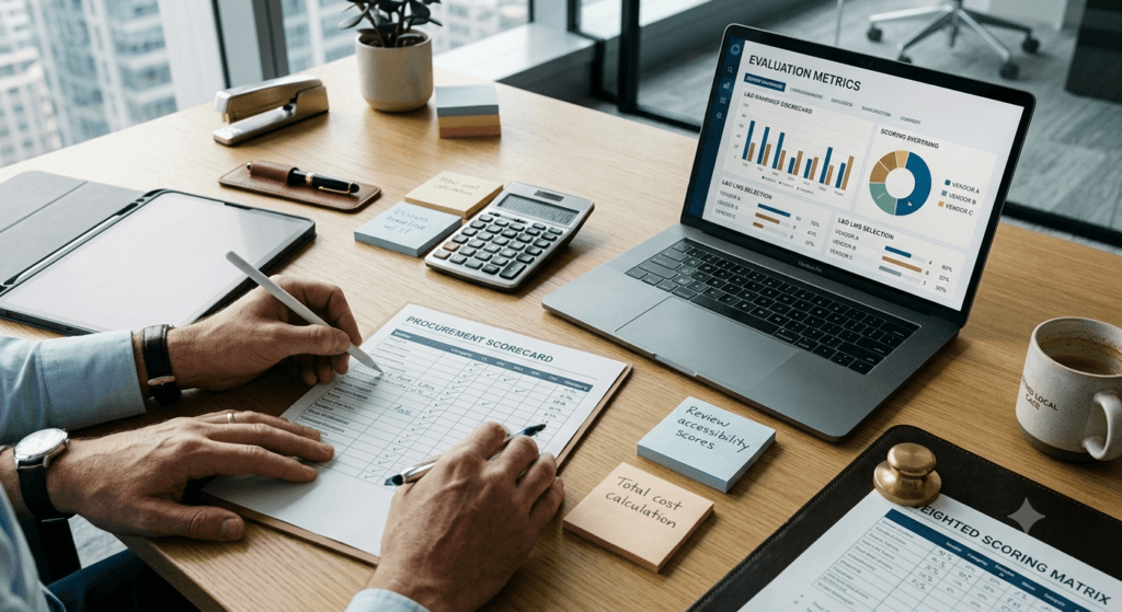 eLearning authoring tool evaluation scorecard