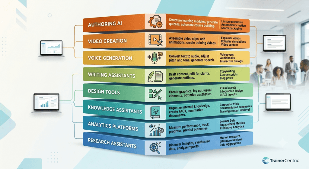 AI tools L&D, AI technology stack, AI learning tools