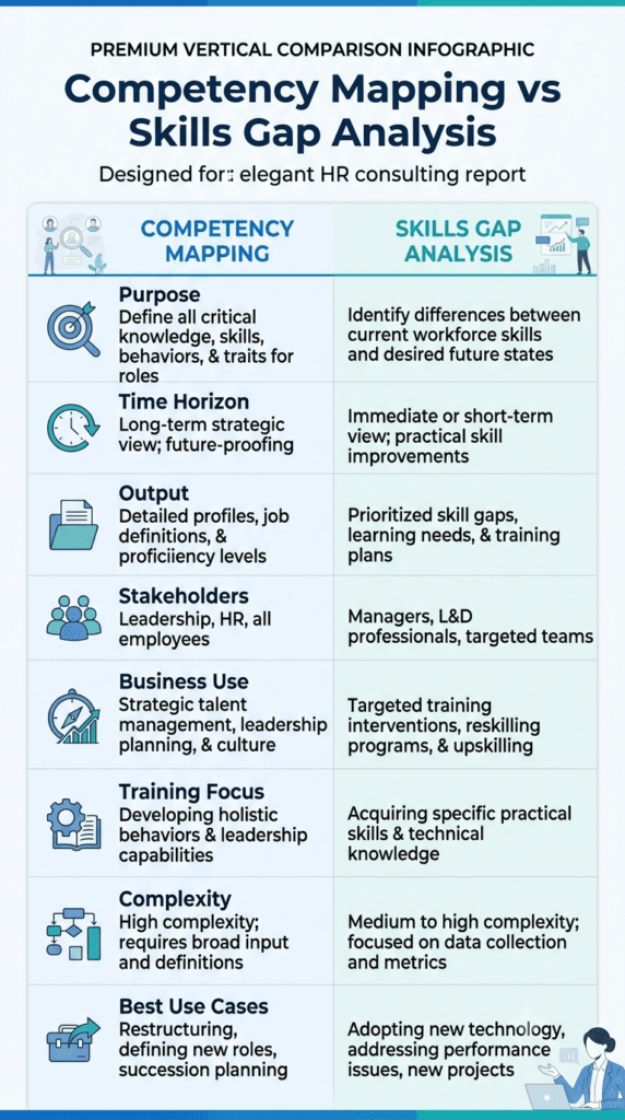 competency mapping vs skills gap analysis comparison