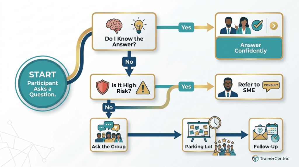 handling difficult questions during training