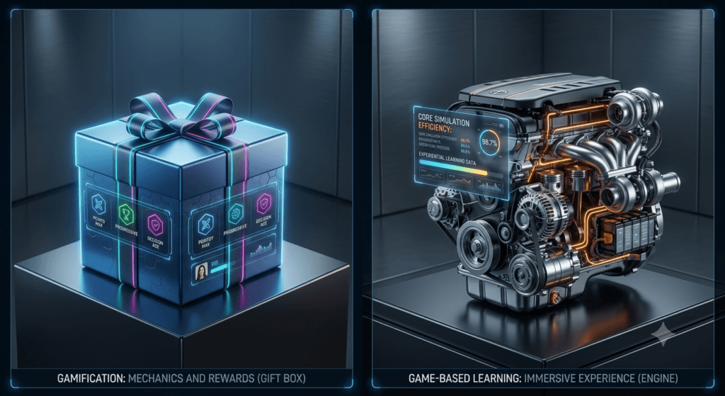 difference between gamification and game based learning