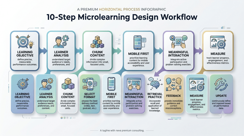 microlearning design workflow, instructional design process