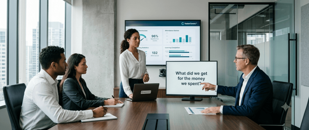 calculate training ROI business meeting
