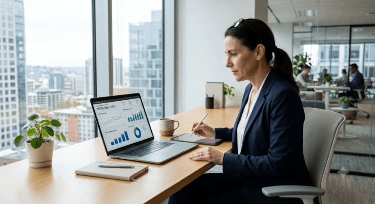 training ROI analysis dashboard business leader