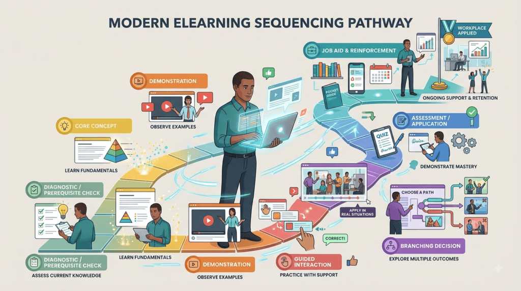 eLearning module sequencing