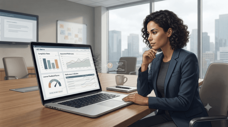 learning analytics for L&D professionals, training data analysis, L&D dashboard, learning analytics decision making